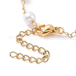 Круглые пластиковые браслеты из бисера с искусственным жемчугом BJEW-E054-02G