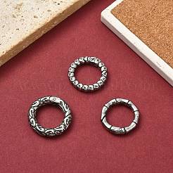 3 шт. 3 стиля текстурированные пружинные затворные кольца из хирургической нержавеющей стали 316&nbsp;STAS-CJ0003-28