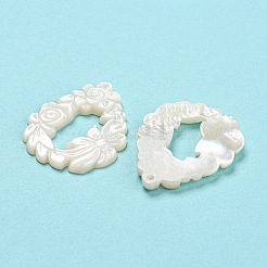 Подвески из натуральных морских белых ракушек SHEL-D079-03