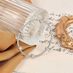 Bracelets en laiton micro pavé de zircons cubiques transparents pour femmes&nbsp;BJEW-M047-02P