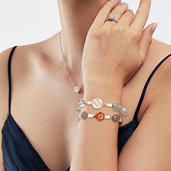 40шт 5 цвета прозрачные акриловые бусины&nbsp;MACR-YW0003-46A