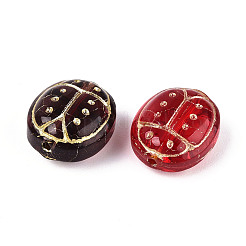 Стеклянные бусины в виде божьей коровки GLAA-T025-49M