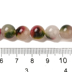 Gefärbt natürlichen weißen Jade Perlen Stränge&nbsp;G-M402-C04-25