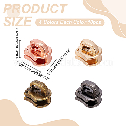 50 Stück Reißverschlussschieber aus Zinklegierung in 5 Farben.&nbsp;FIND-WR001-80