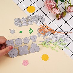 3 шт. 3 стиля листьев и цветов рама из углеродистой стали трафареты для штампов DIY-SZ0004-18