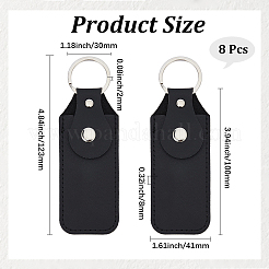 8 Stück USB-Stick-Aufbewahrungshülle aus PU-Leder mit Schlüsselanhänger&nbsp;AJEW-CY0002-97