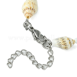 Браслеты ручной работы из ракушек и синтетической бирюзы для женщин&nbsp;BJEW-TA00570