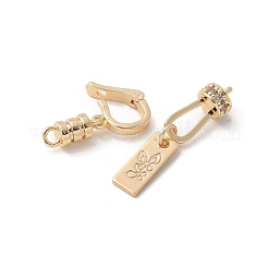 Латунные микро проложить кубического циркония раз за застежками KK-U052-39G