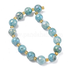 Perles de cristal de géode druzy naturelles électroplaquées&nbsp;G-G459-02L