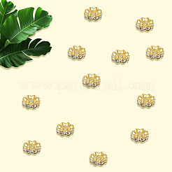 120 шт. Латунные бусины со стразами&nbsp;RB-PA0001-03G-01