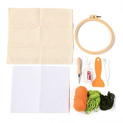 Kits d'aiguille de poinçon de tapis de tasse de coton de bricolage&nbsp;DIY-K032-40F