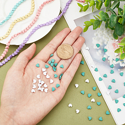 6 прядь 6-х цветных прорезиненных синтетических гематитовых бусин&nbsp;G-CA0001-42