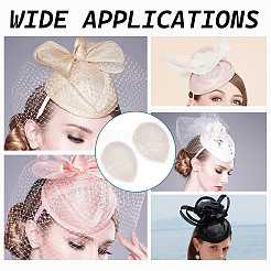 Льняная мини-шляпа с очаровательной основой AJEW-WH0567-25B