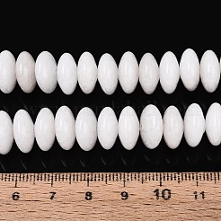 Бусины из натурального белого нефрита&nbsp;G-T144-49A-01