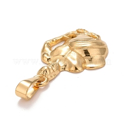 イオンプレーティング（IP）304ステンレスペンダント  テクスチャ  星座/星座  水瓶座  36x26x5.3mm  穴：9.5x5mm&nbsp;X-STAS-D165-14G-01