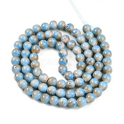 Chapelet de perles en verre baking paint&nbsp;DGLA-N008-10mm-06