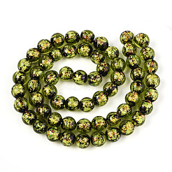 Ручной стеклянные фольга бисер пряди FOIL-N029-05D