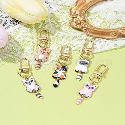 Украшения с подвеской из эмали из сплава кошки&nbsp;HJEW-FZ00010