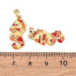 Подвески из латуни с морскими животными и эмалью&nbsp;KK-F917-01B-01