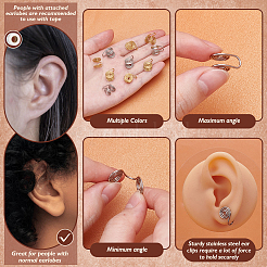 20 шт. серьги-манжеты из нержавеющей стали 304 в форме спирали KK-UN0005-21