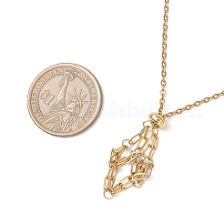 Изготовление ожерелий-мешочков из нержавеющей стали 304 для самородков драгоценных камней NJEW-JN05522-01