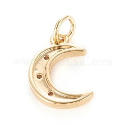 Латунные микропаве прозрачные подвески с фианитом&nbsp;KK-O126-22G