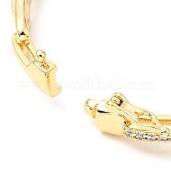 Прозрачный кубический цирконий овальные звенья цепи шарнирный браслет BJEW-J165-12G