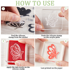 4 Stück 4 Arten Pflanzenklare Silikonstempel&nbsp;DIY-CP0009-80B