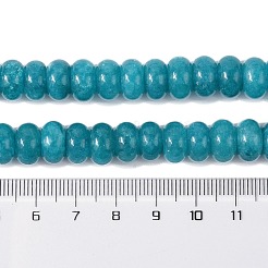 Окрашенные природные белый нефрит бисер пряди&nbsp;G-G107-A07-01