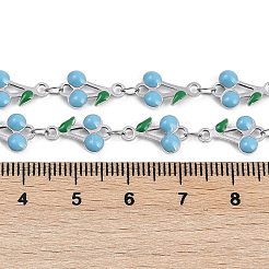 Цепи из нержавеющей стали 304 с эмалированными вишневыми звеньями&nbsp;CHS-M007-01P-01