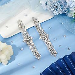 2 шт. цинковый сплав с пришитыми аппликациями из стразов PATC-FG0002-19