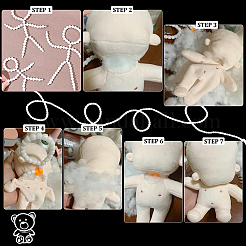 6шт 6 стиля пластиковая фигурка подвижный скелет DIY-PH0020-90