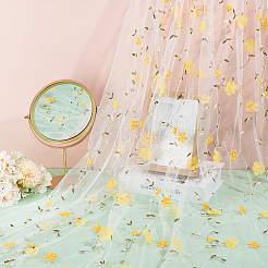 Milchfaser-Netzstoff mit Blumenmuster&nbsp;DIY-WH0888-09C