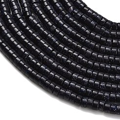 Синтетический синий авантюрин бисер нитей G-Z110-A37-2x4mm-02