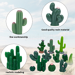 24 шт. 12 стиля смоляной мини-модель кактуса&nbsp;DJEW-SP0001-15
