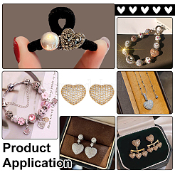 6 шт. латунные микрофибровые бусины из кубического циркония&nbsp;KK-PH0013-81G