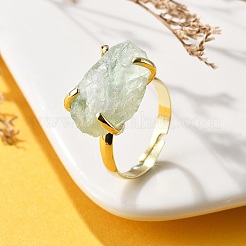 Природные флюорита кольца палец RJEW-B122-01G-01