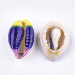 Perle di conchiglia stampate di ciprea&nbsp;SSHEL-T007-14B