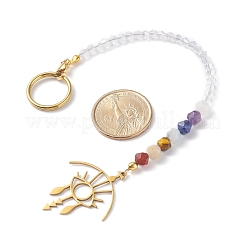 Colgante de loto / ojo de yoga con tema de chakra de acero inoxidable decorar&nbsp;PALLOY-JF01199