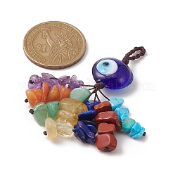 Кулон лэмпворк ручной работы от сглаза HJEW-JM01067