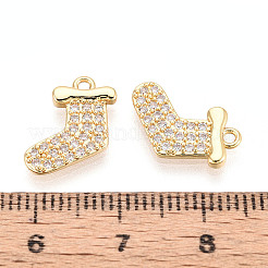 Латунные микропаве прозрачные подвески с фианитом KK-T077-41G