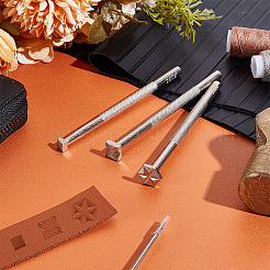 3 шт. 3 стиля штампов для кожевенного ремесла из легированной стали FIND-GA0004-22