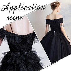 Плоские атласные ленты длиной 2 м.&nbsp;LS-OCOR-WH0078-86A