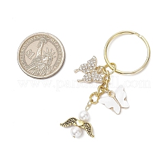 2 шт. бабочка сплав акрил и стразы и угловой кулон брелок KEYC-JKC01251