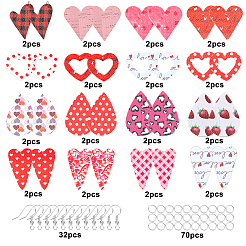 DIY-Sets zur Herstellung von Ohrringen aus PU-Leder&nbsp;DIY-SC0012-29