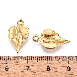 Pendentifs en forme de feuille en acier inoxydable 304&nbsp;STAS-T067-50G
