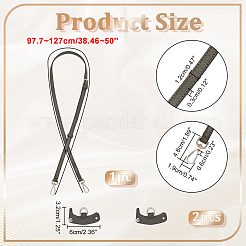 Кожаные ручки сумки и неповрежденный соединитель треугольной пряжки сумки&nbsp;FIND-WH0191-13B