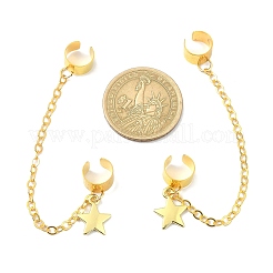 Серьги-манжеты из латуни EJEW-JE05407-02