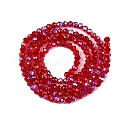 Chapelets de perles en verre électroplaqué&nbsp;EGLA-A044-T2mm-L01