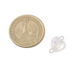 Граненые прозрачные стеклянные подвески-коннекторы&nbsp;PALLOY-JF04115-02